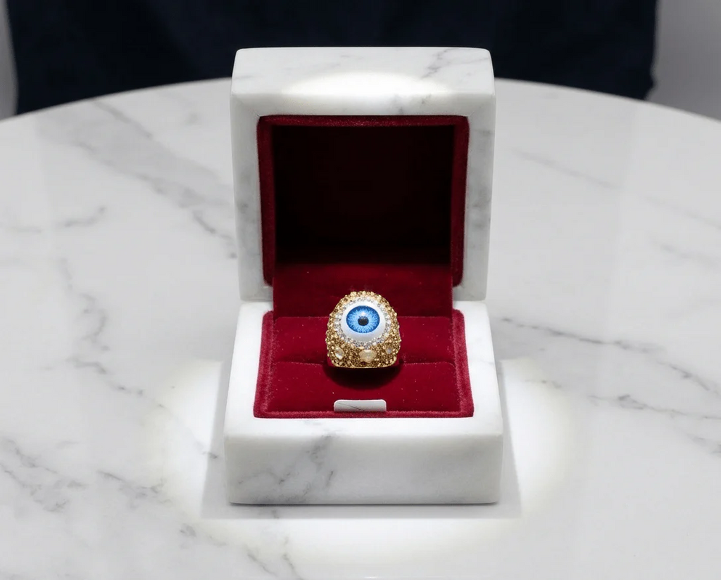 Evil Eye Crystal Statement Ring